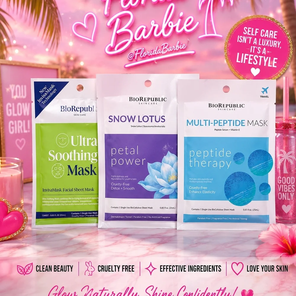 Skincare Mask 3pc Bundle By BioRepublic | Women Men Skincare Masks Set